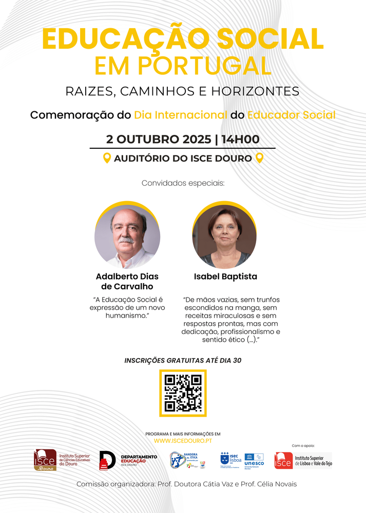 Conferência "Educação Social em Portugal: Raízes, Caminhos e Horizontes" para assinalar Dia Internacional do Educador Social